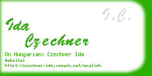 ida czechner business card